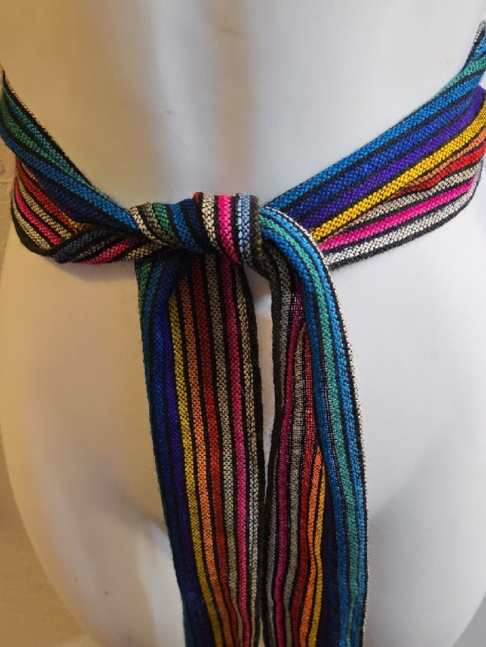 Multicolor Striped Waist Sash Belt - Picture 2 of 3